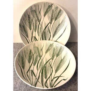 2 Vintage Homer Laughlin 8.25" Wheat Americana Bowls  #3158